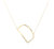 Sideways Initial Necklace - Gold - Gold