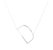 Sideways Initial Necklace - Silver - Silver