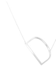 Sideways Initial Necklace - Silver - Silver