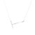 Sideways Initial Necklace T - Silver