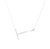 Sideways Initial Necklace T - Silver