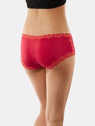 Soft Silks With Contrast Lace Panties