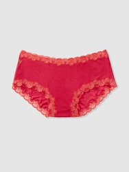 Soft Silks With Contrast Lace Panties