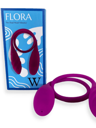 Dual Head Vibrator, Double-Sided Dildo Flora - Purple - Purple