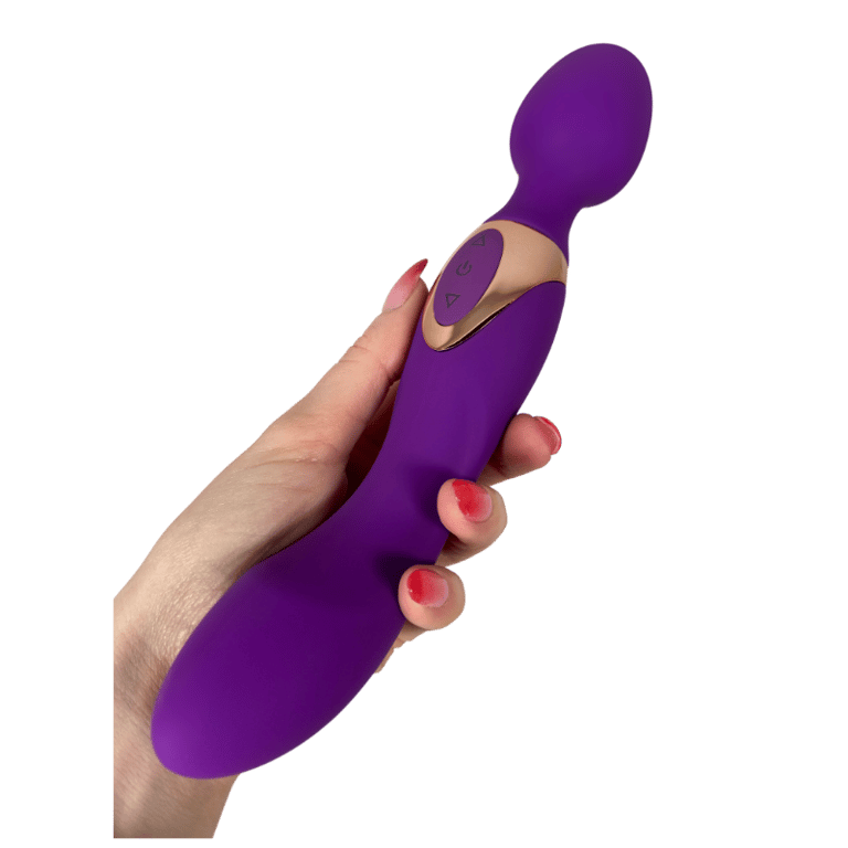 Dual-Headed Wand Vibrator, Wand Massager Rhea - Purple