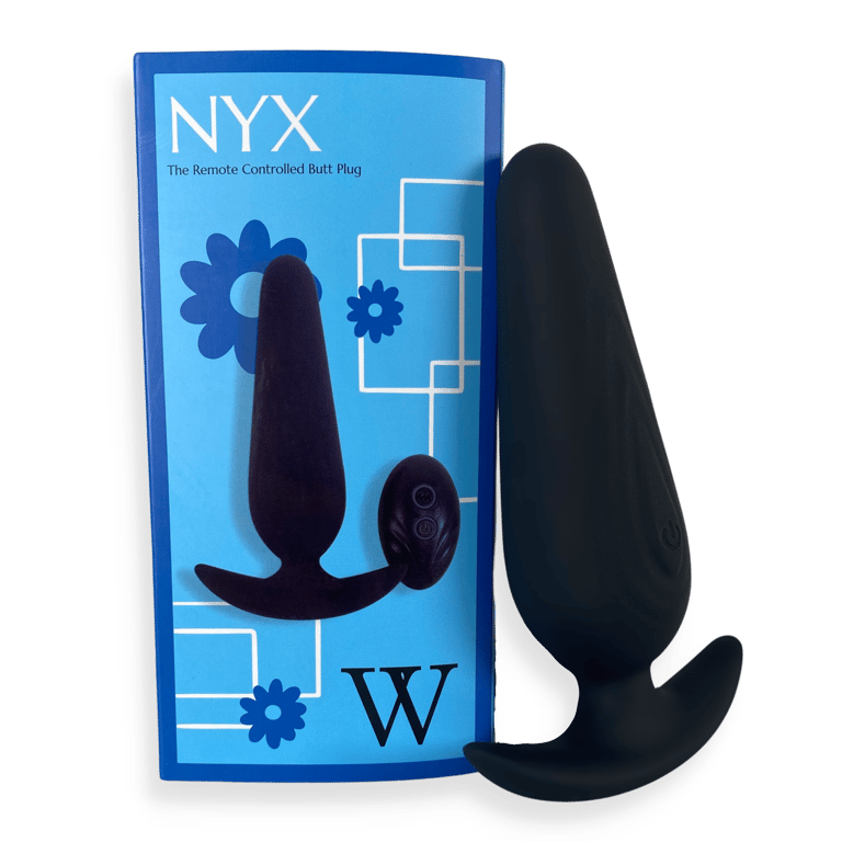 Remote Control Anal Plug, Vibrating Anal Toy Nyx - Black