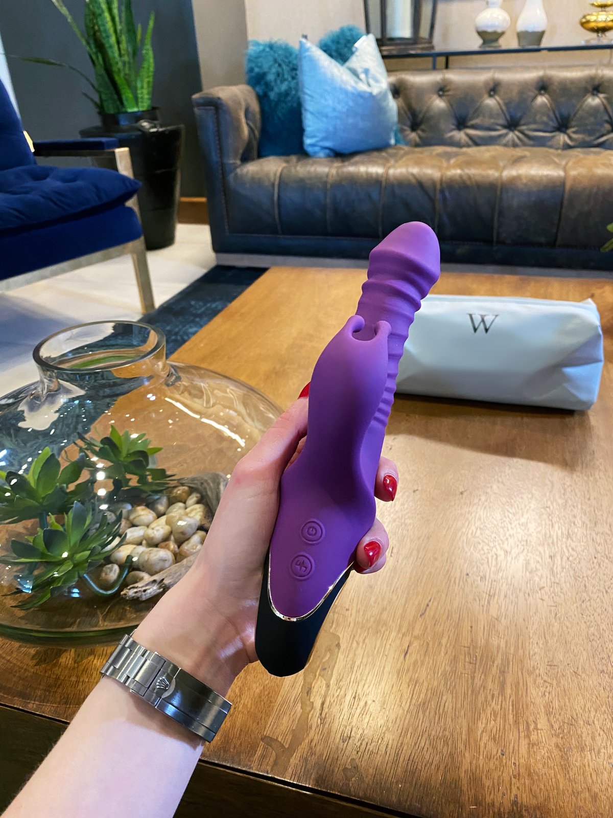 V For Vibes Purple Thrusting Vibrator, Thrusting Dildo Aphrodite - Purple |  Verishop