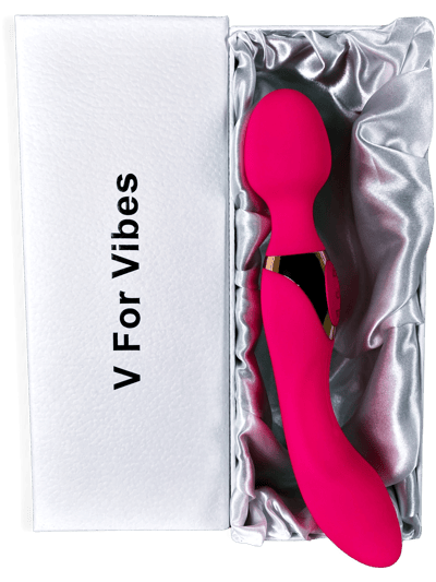 V For Vibes Vibrating Wand, Dual Headed Dildo Aurora - Pink product