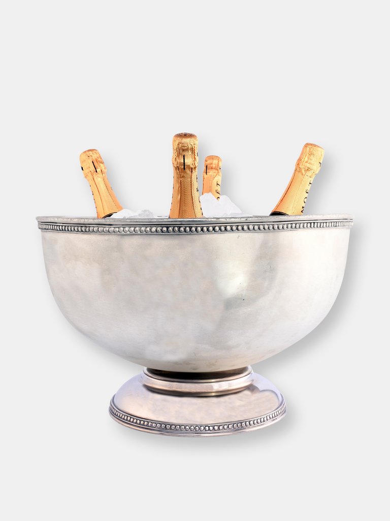 Pewter Medici Bead Ice Tub/Punch Bowl