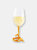 Snake Wine Glass - White/Orange