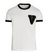 V Logo Trim Short Sleeve Crew Neck T-Shirt In White