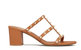 Valentino Garavani Women's Rockstud 60mm Leather Sandals, Cognac - Cognac