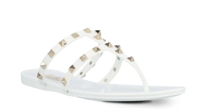 Women's Jelly Thong Sandals, White - White