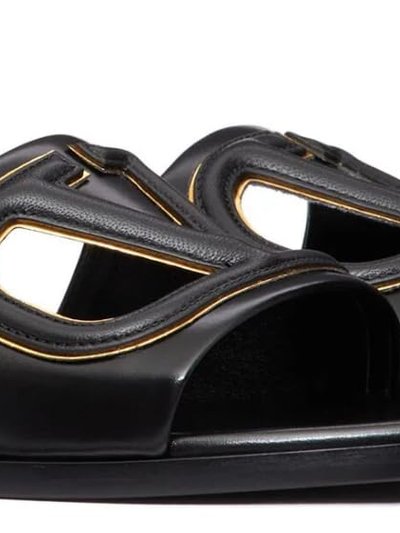 Valentino Women's VLogo Cut-Out Leather Slides product