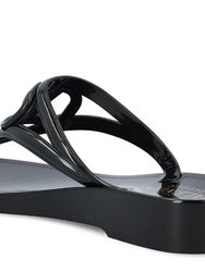 Women's VLogo Signature Slip-On Flip Flops, Black