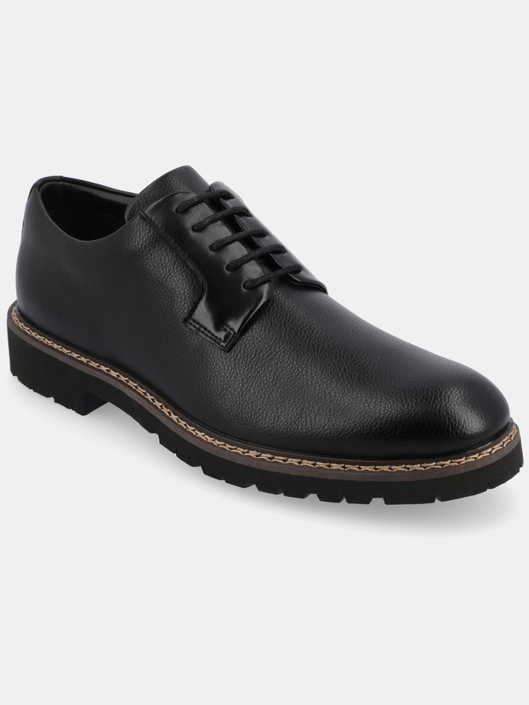 Martin Plain Toe Derby Shoes - Black