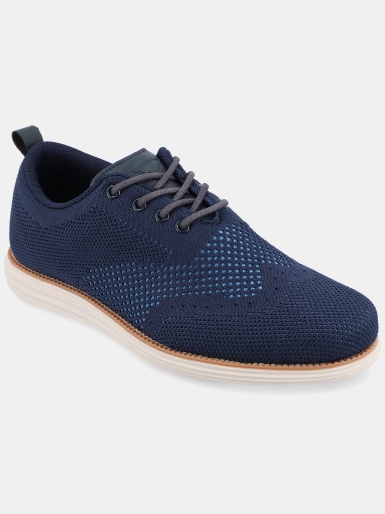 Men's Ezra Wide Width Knit Dress Shoe - Blue