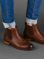 Vance Co. Garrett Wide Width Cap Toe Chelsea Boot