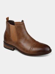 Vance Co. Garrett Wide Width Cap Toe Chelsea Boot - Tan