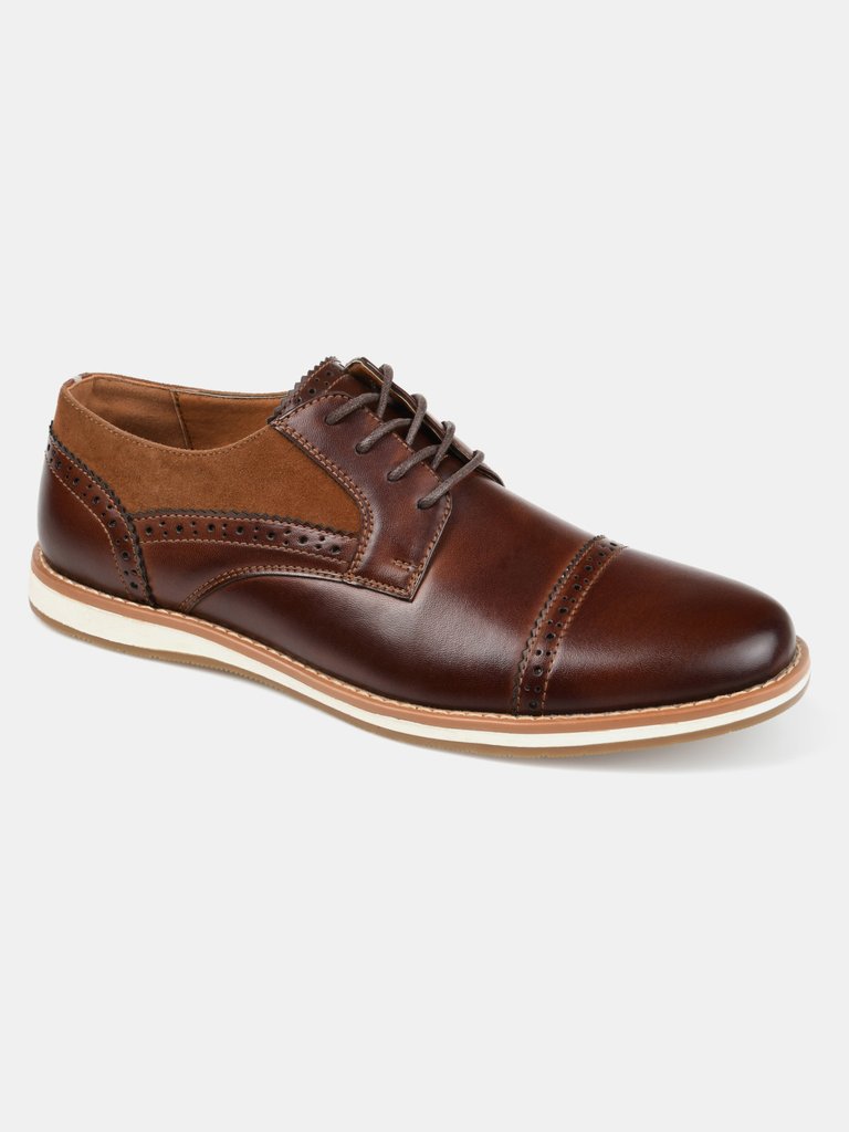 Vance Co. Griff Cap Toe Brogue Derby - Brown