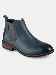 Vance Co. Men's Wide Width Landon Chelsea Dress Boot - Navy