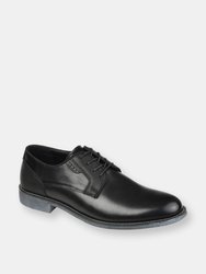 Vance Co. Alston Textured Plain Toe Derby - Black