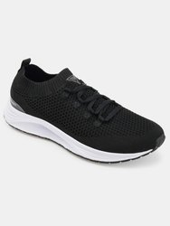 Vance Co. Rowe Casual Knit Walking Sneaker - Black