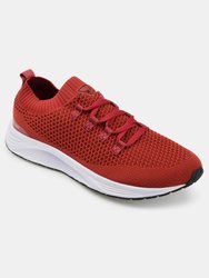 Vance Co. Rowe Casual Knit Walking Sneaker - Red