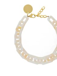 Edge Necklace Pearl Marble - Pearl Marble