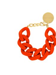 Flat Chain Bracelet - Coral