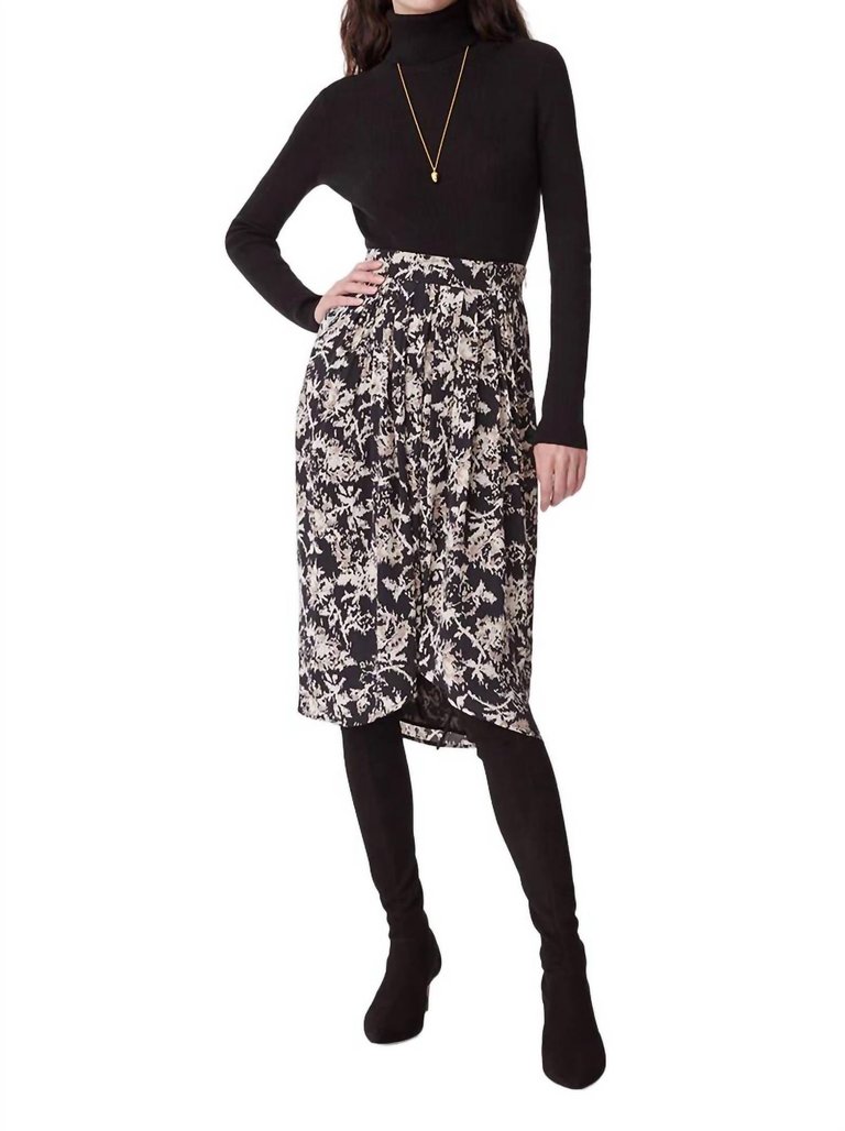 Beauty Midi Skirt In Black,Tan - Black,Tan