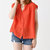 Clio Blouse Top In Orange Fluo - Orange Fluo