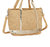 Women's Raffia Cabas Tote In Natural/silver