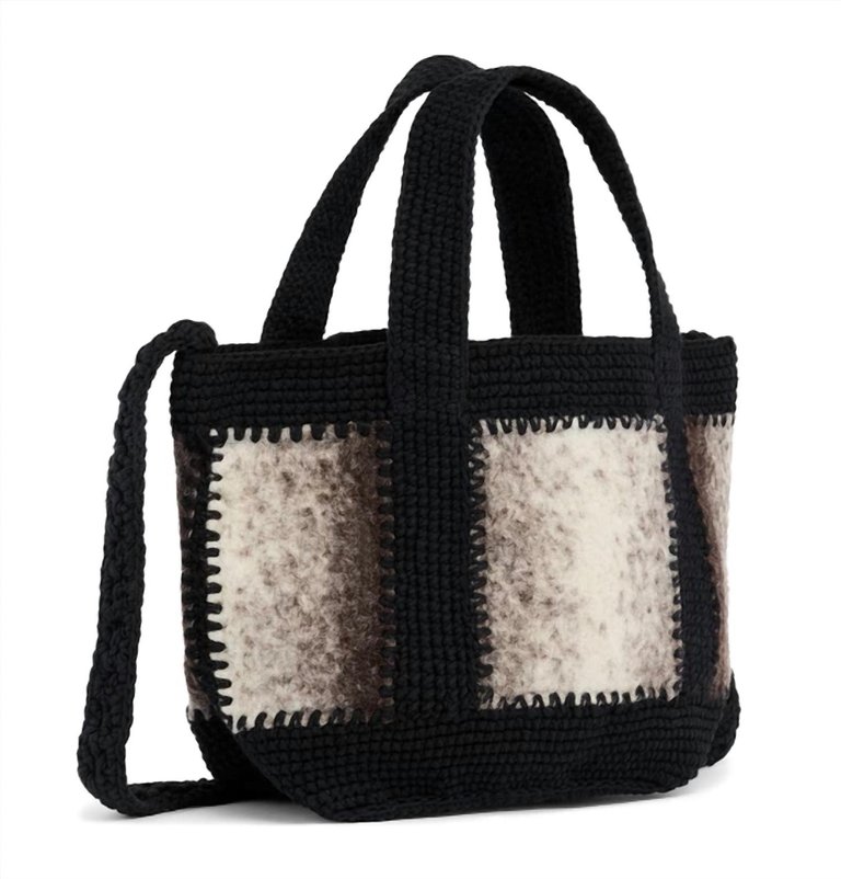 Women's Small Wool Cabas Bag In Grey