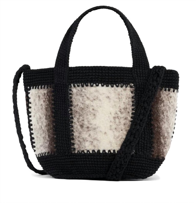 Women's Small Wool Cabas Bag In Grey - Grey