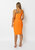Alicia One Shoulder Bodycon Midi Dress In Orange