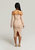 Bella Off The Shoulder Long Sleeve Dress In Nude