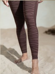 Destiny Seamless Zebra Print Sports Leggings In Sparkly Brown
