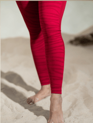 Destiny Seamless Zebra Print Sports Leggings In Sparkly Red