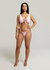 Erin Glitter Multi Way Bikini Bra Top In Baby Pink