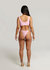 Erin Glitter Multi Way Bikini Bra Top In Baby Pink