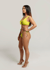 Erin Glitter Multi Way Bikini Bra Top In Lime Yellow