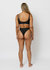 Jasmine Open Front Monokini With Gold Chains In Black