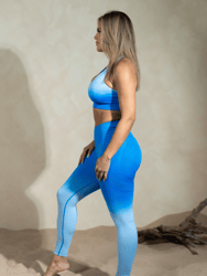 Jessica Seamless Sports Bra In Blue Ombre