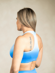 Jessica Seamless Sports Bra In Blue Ombre