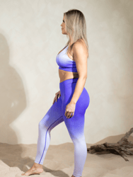 Jessica Seamless Sports Leggings In Purple Ombre