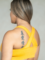Kristina Seamless Sports Bra In Mustard Yellow
