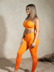 Kristina Seamless Sports Bra In Orange