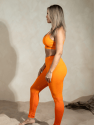 Kristina Seamless Sports Bra in Vibrant Orange – Chic Active