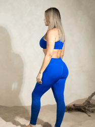 Kristina Seamless Sports Leggings In Royal Blue Gradient